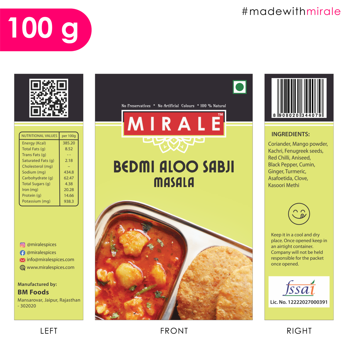 Bedmi Aloo Sabji Masala- 100g